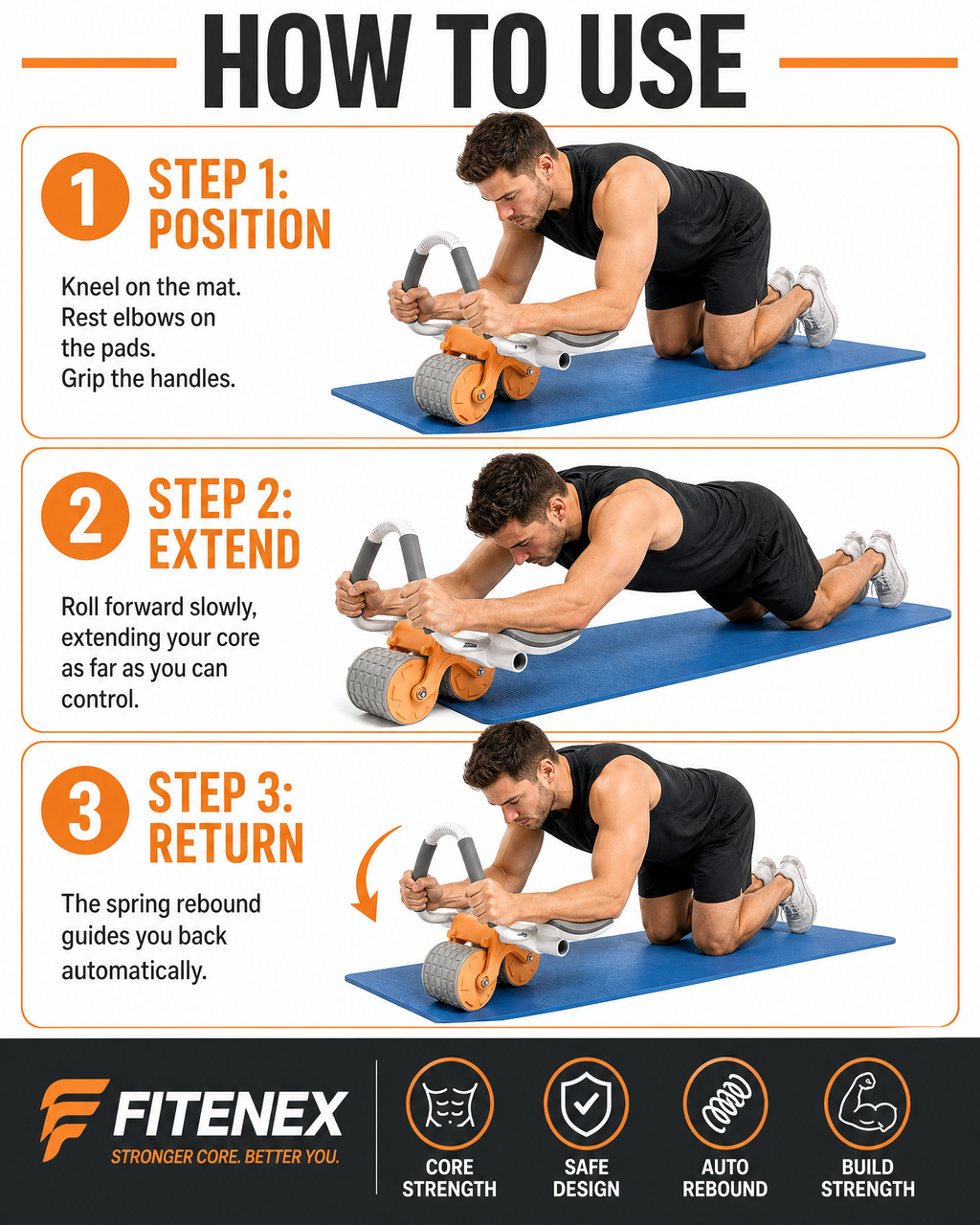 Automatic Rebound Abdominal Wheel
